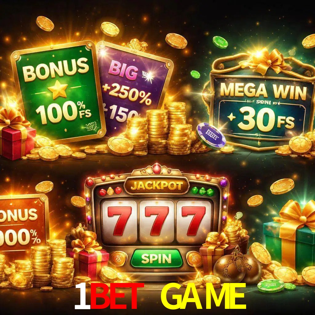 Tipos de bonos 1BET GAME incluyendo recompensas de bienvenida y promociones continuas